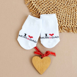 Шкарпетки для новонароджених I love mum and dad, 8