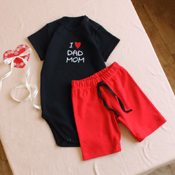 Дитячий набір I love mom and dad боді та шорти